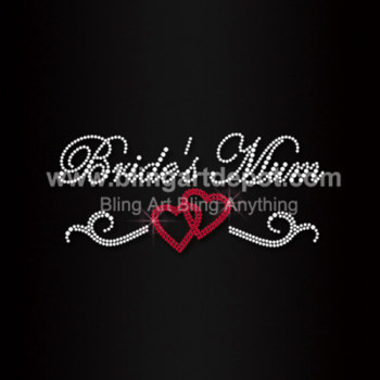Bride's Mum Rhinestone Iron On Transfer Bride's Mum Rhinestone Iron On Transfer